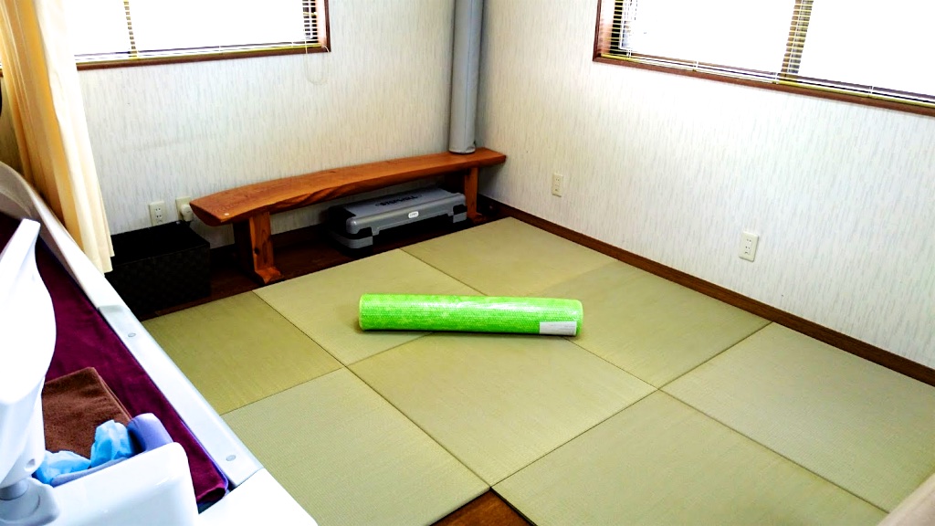 Tatami mat used in the hospital