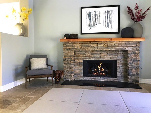 A beautiful living room with oki tatami mats that belongs to our customer from California