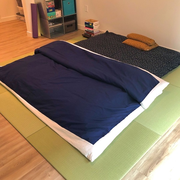 Tatami Mats Set Up For Sleeping On Futons Japanese Tatami Room