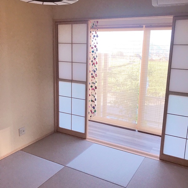 清流灰桜色の琉球畳の部屋
