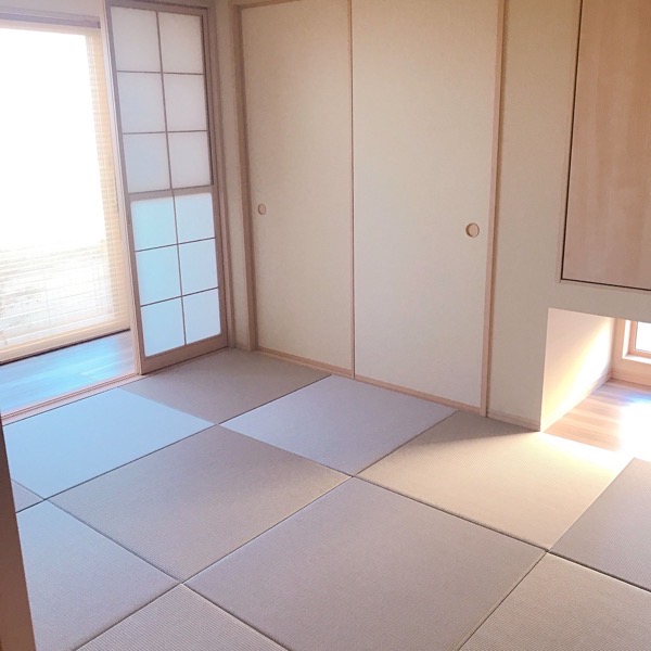 畳部屋 清流 灰桜色のカスタムサイズ琉球畳